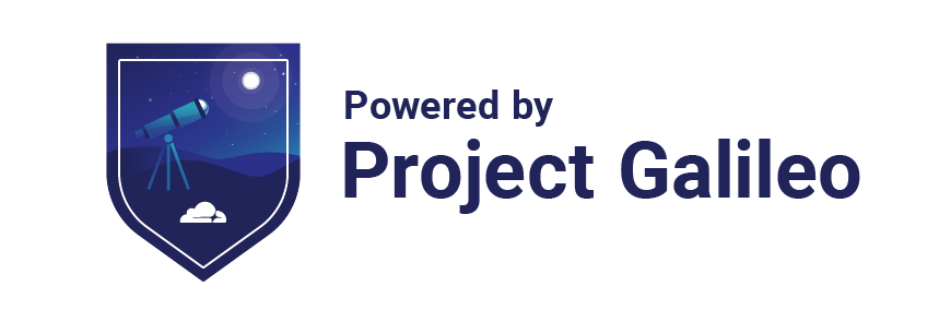 Support by CloudFlare, Project Galileo